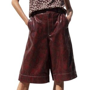 GANNI SNAKE FOIL LAMBSKIN PANTS SIZE EU 40, 
US 8